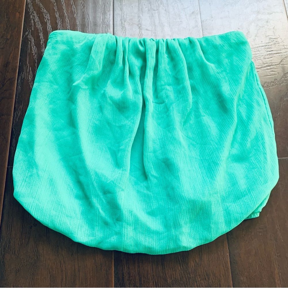 Forever 21 Bright Green Dressy Y2K Summertime Strapless Crop Tube Top Blouse | S